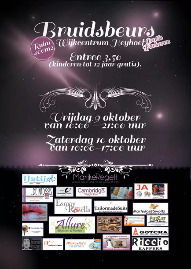 Bruidsbeurs 9 - 10 oktober - Tilburg